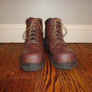 RED WING "King Toe" Men's Brown Leather Lace Up Safety Work Boots Size 9.5